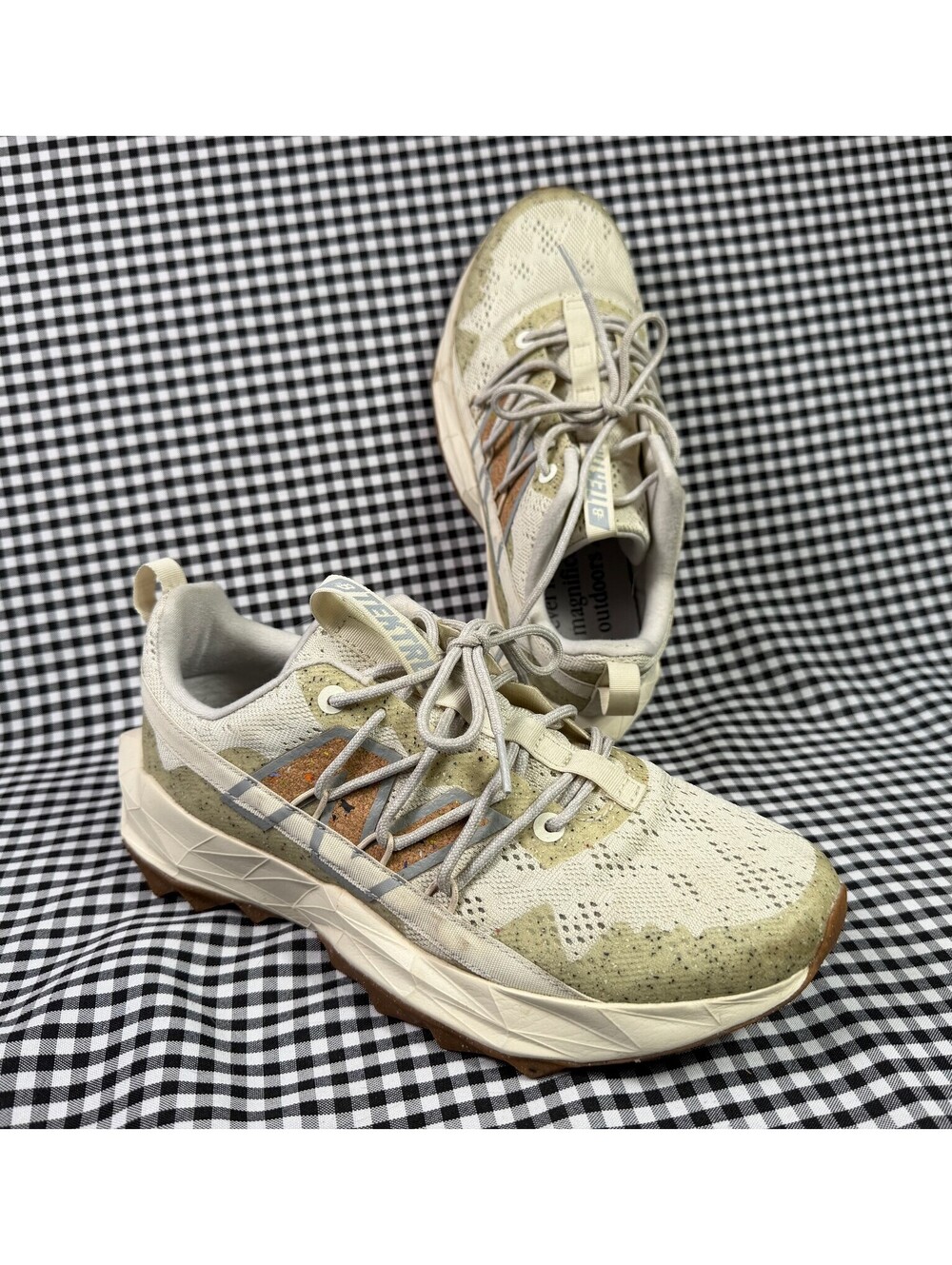 New Balance Tektrel Trail Shoes Women 9 Sea Salt Cork Beige Gum Gorpcore Sneaker